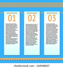 Design template can be used for infographics numbered layout. Graphic or website. Vector.