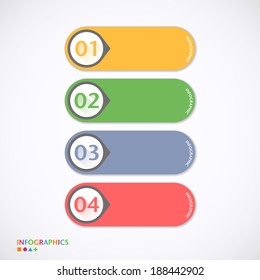 Design template / can be used for infographics / numbered banners / graphic or website layout vector