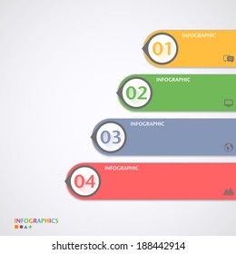 Design template / can be used for infographics / numbered banners / graphic or website layout vector