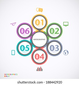 Design template / can be used for infographics / numbered banners / graphic or website layout vector