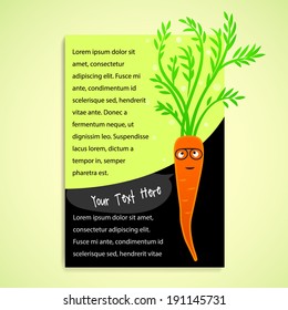 Design template with carrot