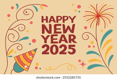 Diseño Plantilla Celebración tipografía cartel, Anuncio o tarjeta de felicitación. Ilustración vectorial de un feliz año nuevo Anuncio.
Plantilla para incrustar saludos. Ilustración vectorial