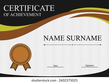 design template certicate of achievement ready to print