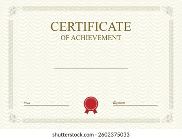 design template certicate of achievement ready to print
