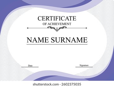 design template certicate of achievement ready to print