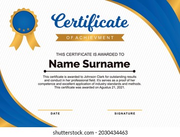 Diseñar certificado de plantilla moderno simple