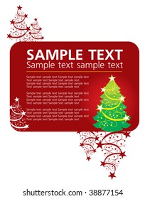 design template with christmas tree
