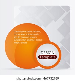 design template circle orange website decoration layout icon, vector illustration