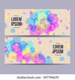 Design template with circles style. Use for Leaflet cover presentation, Banners, Placards, Posters, Flyers. 