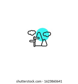 design template for climbing direction icon