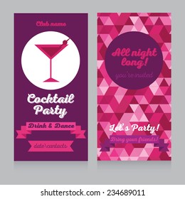 design template for cocktail party, vector illustration