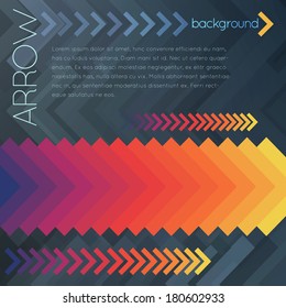 design of a template with colorful arrow shapes