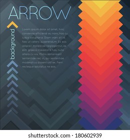 design of a template with colorful arrow shapes