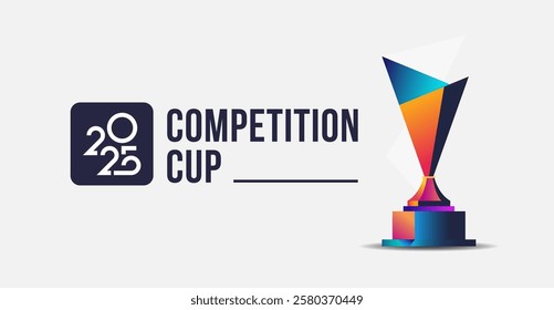 Design template with competition concept to win the 2025 championship trophy