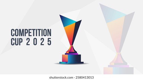 Design template with competition concept to win the 2025 championship trophy