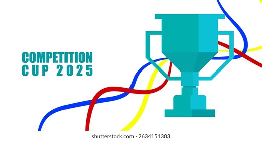 Design template with competition concept to win the 2025 championship trophy