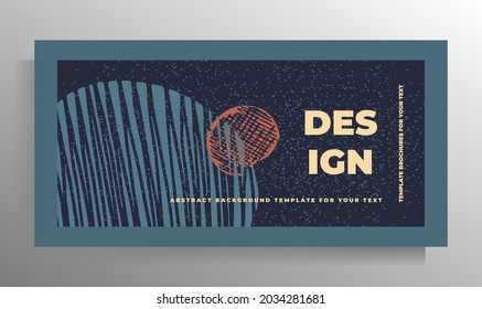 Design template for cover flyer, poster, book, magazine, booklet, catalog. Vector illustration with hand drawn graphic elements.