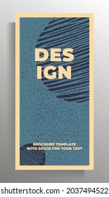 Design template for cover flyer, poster, book, magazine, booklet, catalog. Vector illustration with hand drawn graphic elements.