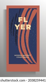 Plantilla de diseño para volante de portada, afiche, libro, revista, folleto, catálogo. Ilustración vectorial con elementos gráficos dibujados a mano.