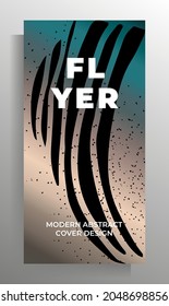Design template for cover flyer, poster, book, magazine, booklet, catalog. Vector illustration with hand drawn graphic elements.