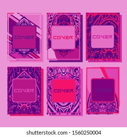 Design template cover, poster, brochure set. Retro style. A4 format. EPS 10 vector