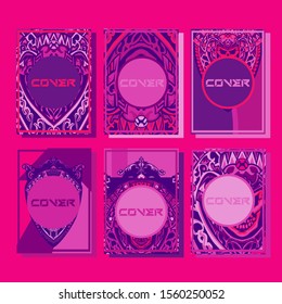 Design template cover, poster, brochure set. Retro style. A4 format. EPS 10 vector