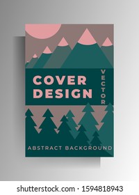 Design template cover, poster, flyer. Color vector illustration A4 format.