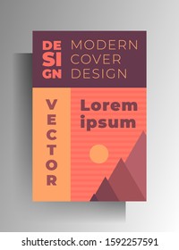Design template cover, poster. Multicolored vector illustration.