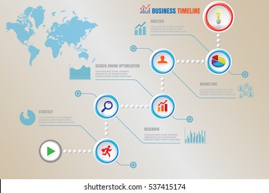 Design template, Creative business timeline, Vector Illustration