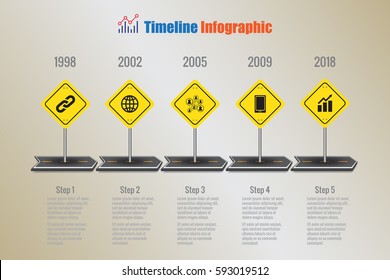 Design template, Creative business timeline infographics. Vector illustration