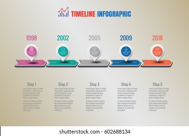Design template, Creative business timeline infographics. Vector illustration