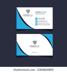Design Template of Creative and professional business card, Clean visiting card, Contact card and Name card