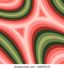 Design Template with Curve Lines - red and green. Abstract Striped Vector Illustration. Wavy Background. Modern pattern for advertising and marketing banner, flier or poster. Youth style.