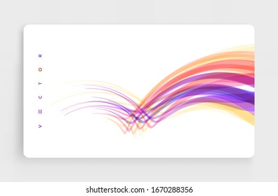 С sobre la plantilla de diseño. Líneas curvadas con efecto de perspectiva. Fibra óptica. Tercer fondo abstracto. Ilustración vectorial. 