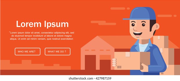 Design template with  delivery service theme with excellence service suitable  for editorial design and web page