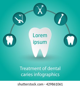 Design template with dental icons.