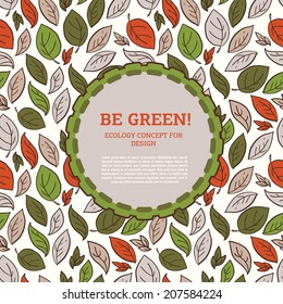 design template for ecological banner, vector illustration