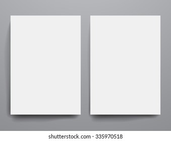 Design template empty brochures shadow in vector graphics.