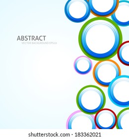 Design Template - eps10 Abstract Background With Circles. 3D Geometrical Design