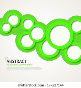 Design Template - eps10 Abstract Green Background With Circles