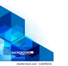 Design Template - eps10 Abstract Hexagonal Shapes Background