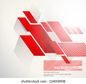 Design Template - eps10 Abstract Red Thick Slant Lines Background