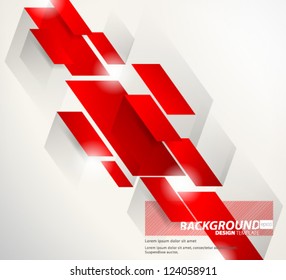 Design Template - eps10 Abstract Red Thick Slant Lines Background