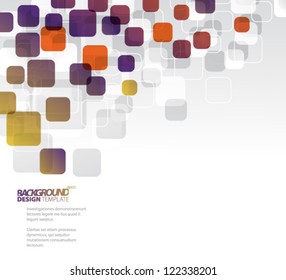 Design Template - Eps10 Abstract Rounded Squares Background