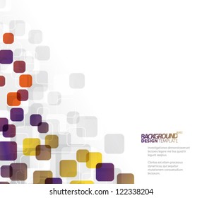 Design Template - eps10 Abstract Rounded Squares Background