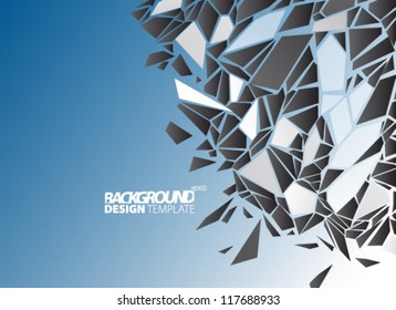 Design Template - eps10 Abstract Shattered Glass Background