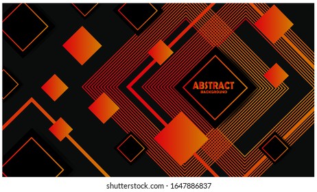 Design Template - eps10 Abstract Squares orange Background
