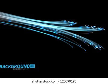 Design Template - eps10 Bright Optical Fibers Background