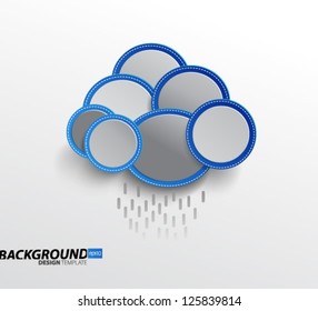 Design Template - eps10 Cloud with Rain Background