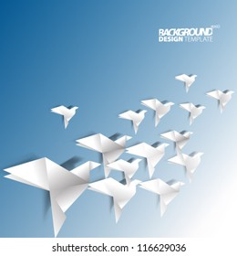 Design Template - eps10 Floating Origami Background